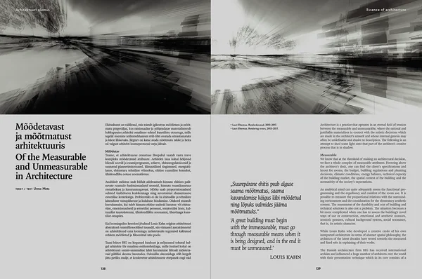 Mõõdetavast ja mõõtmatust arhitektuuris — 2018